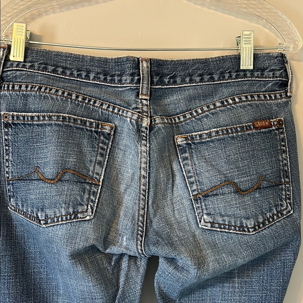 Seven7 Blue Flare Wide Leg Jeans - Picture 3 of 3